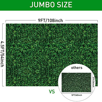 Tatuo 3 Pieces 54 x 108 Inches Jumbo Green Leaves Photography Leaf Backdrop 3D Waterproof Tree Leaves Background Photo Booth Prop Green Leaf Tablecloths for Baby Shower Birthday Party Decoration - size: 54 x 108 Inches