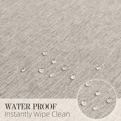 Cloth Napkin Set of 8 Square Washable Reusable Linen Fabric Polyester for Kitchen Dinner Dining Restaurants Wedding Party Banquet Table(Flaxen/17x17 Inch) - color: Flaxen