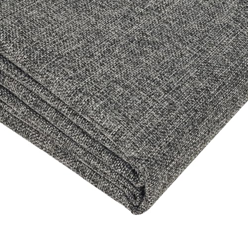 Heavy Linen Fabric 80x57 Inches, 1.2mm Thickness, Plain Solid Color Cloth for Embroidery, Clothing, Sewing - Linen Texture Material (Dark Grey) - color: Dark Grey, size: 80x57IN