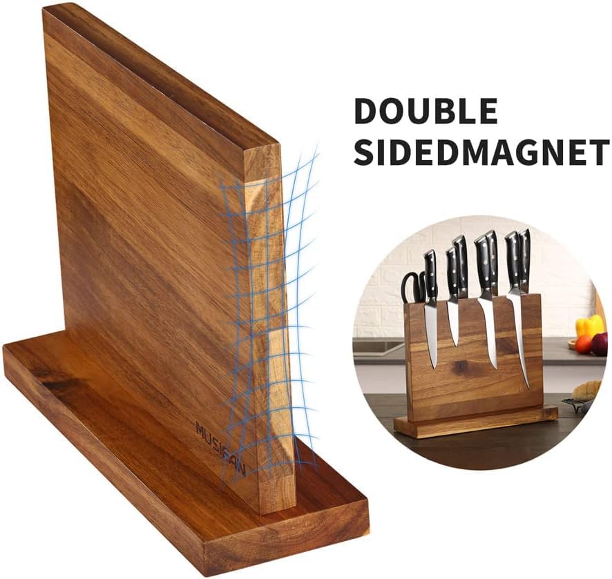 Magnetic Knife Block - Magnetic Knife Holder - Magnetic Knife Stand- Cutlery Display Stand and Storage Rack - style: Magnetic Knife Block