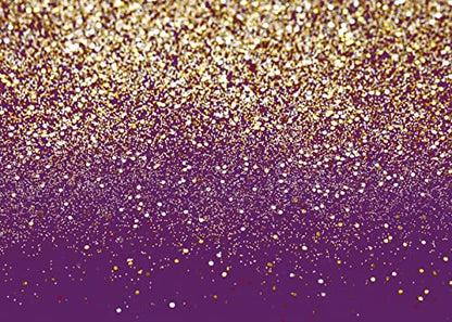 8x6ft Purple Bokeh Backdrop Birthday Gold Spots Bokeh Wedding Prom Graduation Photography Background X-78 - color: Purple gold, size: 8X6ft