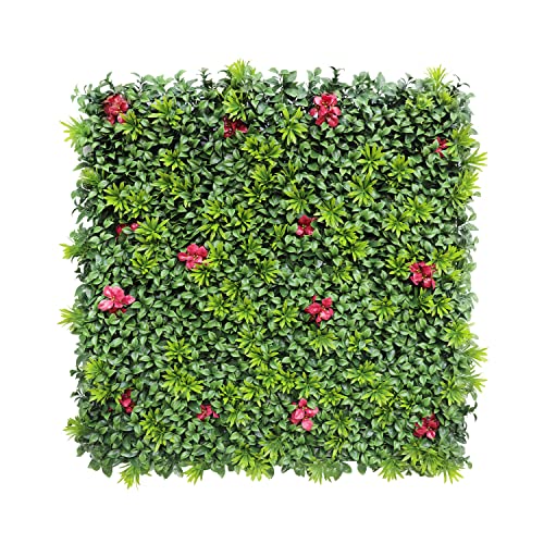 Artificial Grass Wall Panels 40"x40"-6Packs Greenery Backdrop Faux Boxwood Panel Fake Hedge for Garden Wedding Décor Outdoor Green Privacy Fence, 01 Mixed - color: #01Mixed4040, size: 40"x40"