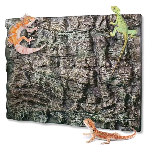 23.6x17.7in Rock Terrarium Background,3D Reptile Tank Background Board,Amphibian Stereo Backdrop Wall,Lizard Snake Gecko Spider Turtle Fish pet silo Background Decorative Panel(Paleyellow) - color: Paleyellow 1P Big