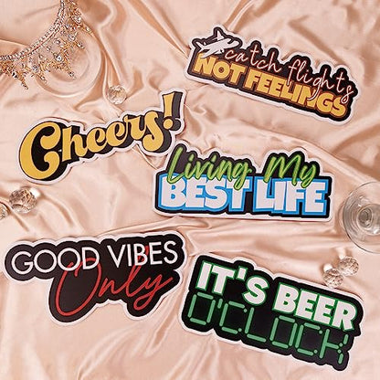 (Party Pack 2) Elevate Your Photo Booth Experience with Our Durable & Waterproof Pack of Signs-Perfect for Weddings, Birthdays, and Photo Booth Businesses - PVC Foamboard Photo Props - color: Pary Pack 2