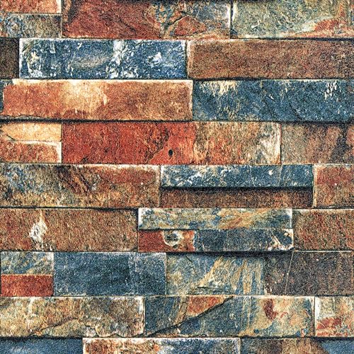 VEELIKE Retro Brick Wallpaper Peel and Stick 3D Faux Brick Wall Paper Roll for Backdrop Walls Fireplace Backsplash 15.7''x354'' Removable Self Adhesive Brick Contact Paper for Bedroom Bathroom Kitchen - size: 15.7''x354''