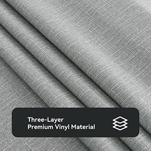 Romanstile 100% Waterproof PVC Tablecloth, Square Oil Spill Proof Stain Resistant Vinyl Table Cloth, Wipe Clean Plastic Table Covers for Kitchen/Dining/Parties - 54 x 54 Inch, Light Grey - color: Light Grey, size: 54" x 54" (Square)