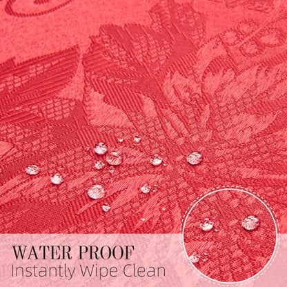 Cloth Napkins Set of 8 – Square Jacquard Floral Flowers Fabric Polyester Washable Reusable for Kitchen Dinner Dining Restaurants Wedding Party Banquet Table(Dark Red/17x17 Inch) - color: Dark Red