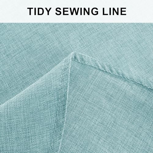 Hiasan Round Tablecloth 30 Inch Linen - Wrinkle and Stain Resistant Washable Polyester Fabric Table Cloth for Dining Room Kitchen Party, Aqua - color: Aqua, size: 30" (Round)