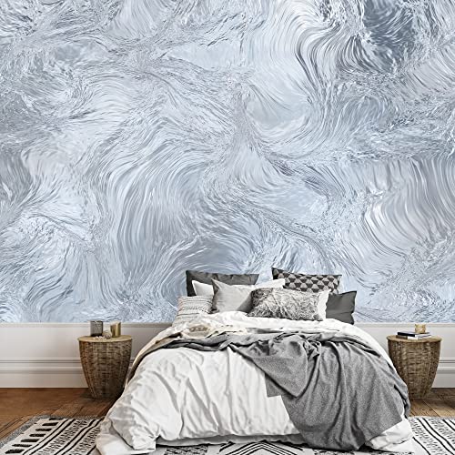 wall26 - Seamless Ice Frozen Water Texture, Abstract Winter Background - Removable Wall Mural | Self-Adhesive Large Wallpaper - 100x144 inches - color: Artwork - 17, size: 100"x144"