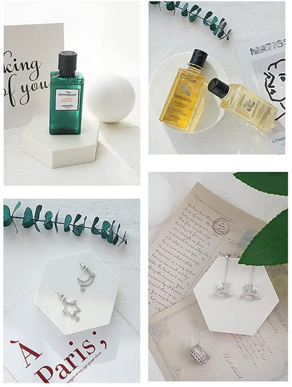 8PCS Product Photography Props Foam Photoshoot Prop Set for Product Display, Accessories, Jewellery, Cosmetics, Model, Perfumein and Trinkets on Perfect of Showing (White) - color: White