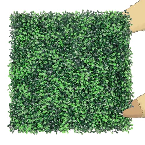HWT 12 Pcs 20"X20"Grass Wall Backdrop, UV-Protected Greenery Wall Backdrop, Grass Wall Panels, Boxwood Hedge Wall Green Wall Decor Boxwood Panels Indoor & Outdoor Decor