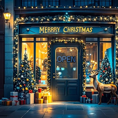 24 inch Neon Open Signs for Business, Open Sign With Textured Backboard LED Anti-Scratch Easy Dedust Neon Light for Business(Blue) - color: Blue
