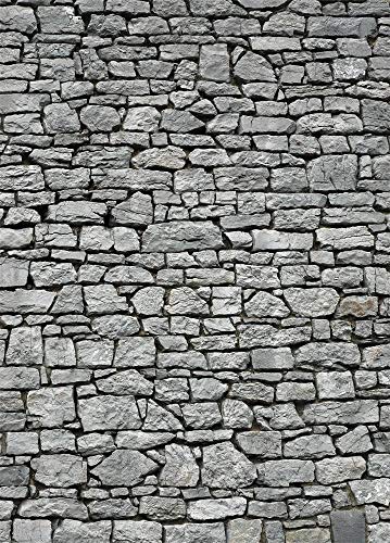 Yeele 6x8ft Gray Brick Wall Backdrop Vintage Grunge Photography Background Nostalgia Irregular Stone Texture Ancient Grey Uneven Cracked Rock Boy Kid Adult Artistic Portrait Photo Shoot Studio Props