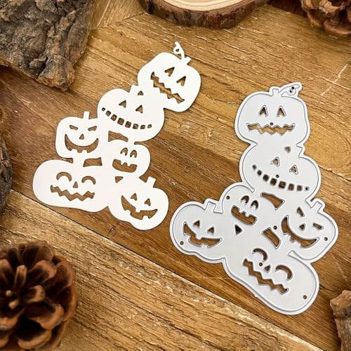Lapoo Festivals Metal Cutting Die for Scrapbooking - Durable, Cut Stencils for DIY Scrapbook Photo Album Decorative Paper Card, Card Making Supplies (A Bunch of Halloween Pumpkins 2.3 x 3.3 in) - style: A Bunch of Halloween Pumpkins 2.3 x 3.3 in