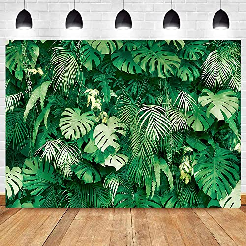 8X6FT Jungle Palm Wildlife Park Plant Photo Photography Background Outdoor Friends Party Tropical Backdrop Family Party Baby Shower Banner Prop Photo - size: 8X6FT