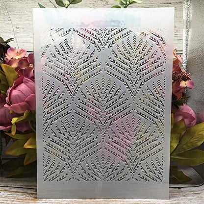 TIAMECH A4 Reusable Wheat Stencil for Painting - Ear of Wheat Texture Layering Template, DIY Wall Art, Wood Furniture, Scrapbook & Crafts (8.3x11.7inch) - style: Wheat