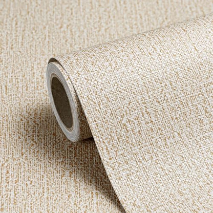 Peel and Stick Grasscloth Wallpaper Texture Khaki Beige Faux Linen Contact Paper Self Adhesive Removable Vinyl Wall Paper for Bedroom Cabinets Shelf Liners Waterproof Easy Clean 17.3 x 240 Inch - color: Khaki, size: 17.3" x 240"
