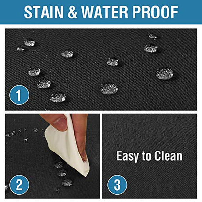 H.VERSAILTEX Linen Textured Table Cloths 54 x 54 Inch Premium Solid Tablecloth Spill-Proof Waterproof Table Cover for Dining Buffet Feature Extra Soft and Thick Fabric Wrinkle Free, Black - color: Black, size: 54" x 54" (Square)