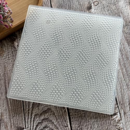 Bubble Wave Background 3D Embossing Folder for Card Making Floral DIY Plastic Scrapbooking Photo Album Card Paper DIY, Embossing Template Paper Card Embossing Stencil(5.9 * 5.9in) - color: 9
