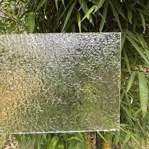 Set of 2 Acrylic Stone Sheet Texture, 1/8'' Thick PMMA Wave Rippe Sheet,Crystal Plastic Acrylic Sheets for DIY Crafts,Advertising,Sign,Display Cases (1/8'' Thickness, 12''x12'') - size: 12''x12''
