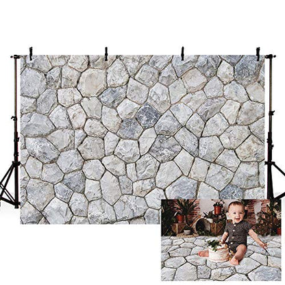 MEHOFOND 7x5ft Brick Stone Wall Photography Background Home Decor Party Photo Shooting Birthday Party Decoration Backdrop Banner Studio Photo Props - size: 7x5ft