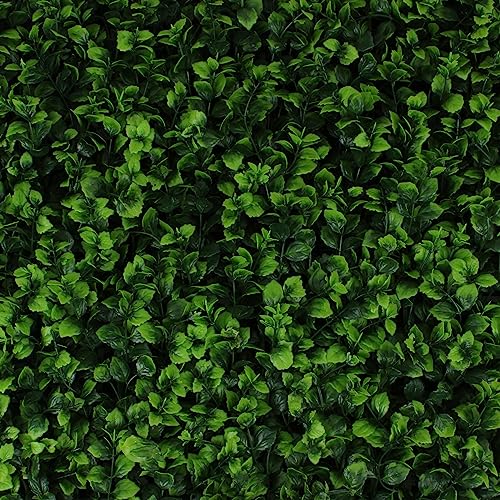 3rd Street Inn Greenery Panel - Artificial Hedge Wall - Fake Plant Wall Backdrop - Privacy Screen - Interlocking Panels - Indoor Outdoor Décor (12, Indian Aster) - color: Indian Aster