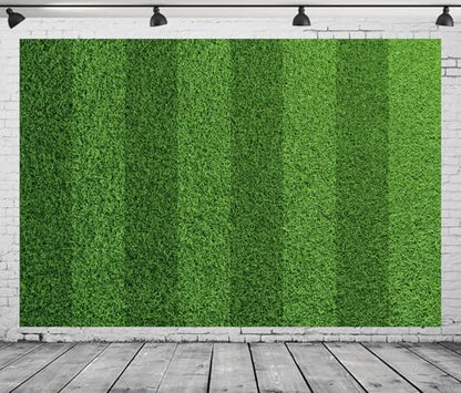 BELECO 20x10ft Fabric Green Grass Lawn Backdrop Football Stadium Soccer Field Sports Game Lawn Background for Party Decorations Photo Studio Props - size: 20x10ft