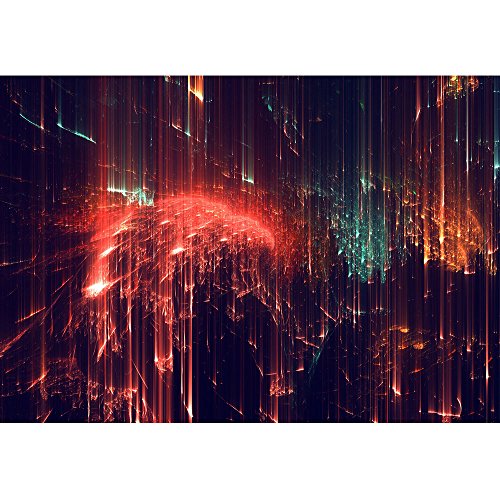wall26 - Abstract Shapes Made of Fractal Textures - Removable Wall Mural | Self-Adhesive Large Wallpaper - 66x96 inches - color: Artwork - 18, size: 66"x96"