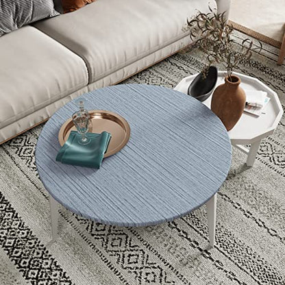 CRE8TIVE 24"x118" Wide Light Blue Grasscloth Peel and Stick Wallpaper Fabric Linen Textured Wallpaper Removable Self Adhesive Grasscloth Contact Paper Waterproof Vinyl Paper for Cabinets Drawers Walls - color: Light Blue, size: 24" x 118"