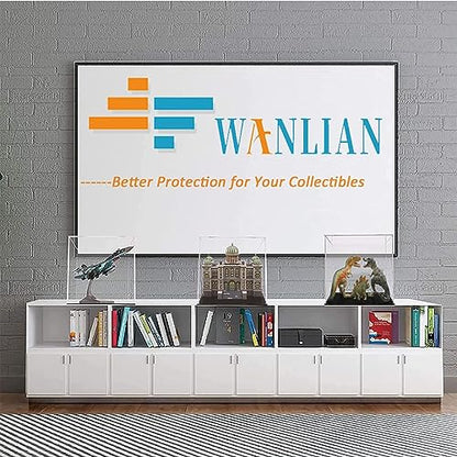 WANLIAN Clear Acrylic Display Case Assemble Countertop Box Cube Organizer Stand Dustproof Protection Showcase for Action Figures Toys Collectibles (9.8 x 5.9 x7 inch; 25 x15 x18 cm)