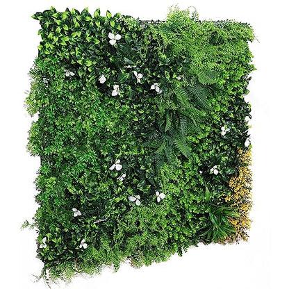 ANMINY 16Pcs Grass Wall Panels 10" x 10" Artificial Grass Plant Greenery Wall Backdrop 11 Sqft Thickened High-Density Faux Boxwood Panels Privacy Fence Hedge for Indoor Outdoor Party Wedding Garden - size: 40 by 40 inches(Pack of 1)