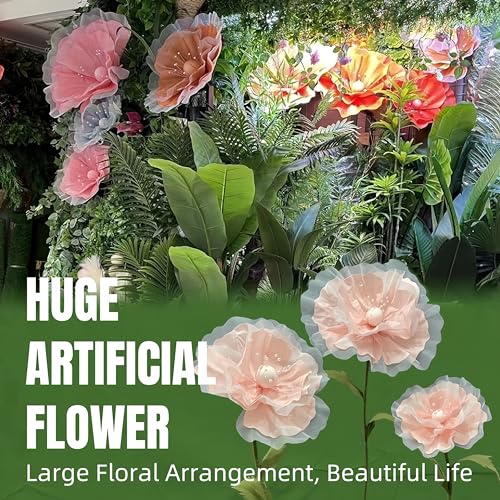 Large EVA Artificial Flowers, 5.3ft Giant Flowers for Decorations with Stand, Wedding Birthday Easter Party Mother's Day Home Decor Shop Window Display Photography Props, Blue - color: B Blue