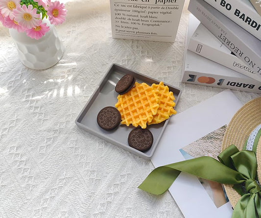 Small Square Tray (5.9 inch) 3 Pack, Durable Gray Tray for Desserts & Organization, Lightweight for Coffee, Drinks, Party, Seasoning, Perfume and Display. - color: Gray - 3 Tray, size: 5.9" x 5.9" x 0.8"