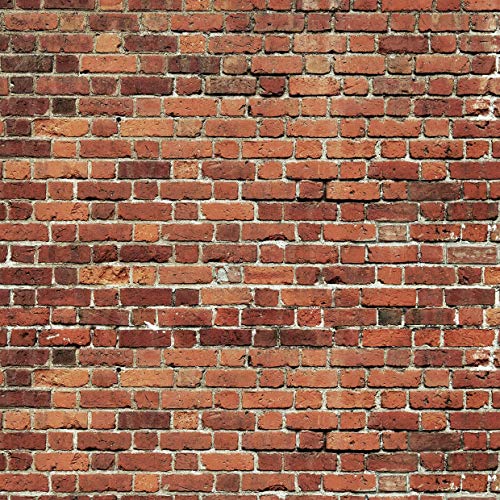 AIIKES 10x10FT Red Brick Wall Photography Backdrop Thin Vinyl Photo Backdrops Baby Birthday Party Graduation Home Decoration Photo Booth Studio Prop Banner 11-506 - size: 10x10ft