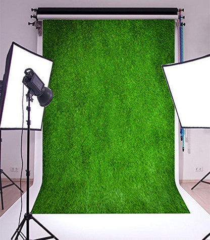 Laeacco 5x7ft Greenery Backdrop Retro Green Background Grunge Green Grass Field Artificial Sports Football Game Backdrop Photo Adults Newborn Baby Kids Birthday Party Portrait Studio Props