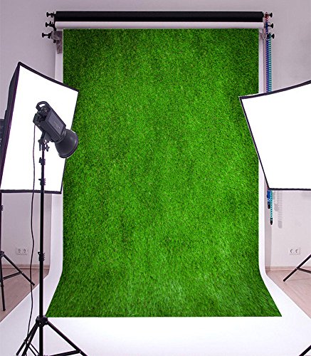 Laeacco 5x7ft Greenery Backdrop Retro Green Background Grunge Green Grass Field Artificial Sports Football Game Backdrop Photo Adults Newborn Baby Kids Birthday Party Portrait Studio Props