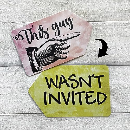 Plastic Photo Booth Prop Signs - Set of 10 Phrases - PARTY Mix