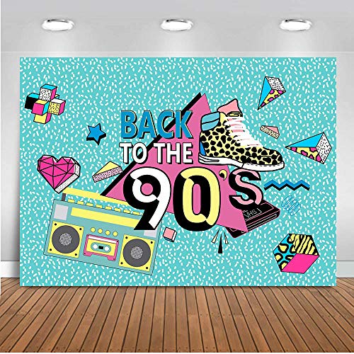 Art Studio 90's Theme Music Party Photography Backdrops Hip-Hop Colorful Graffiti Style Photo Booth Studio Props Let's Glow Party Decor Supplies Retro Radio Fashion Shoes Photo Background Vinyl 5x3ft