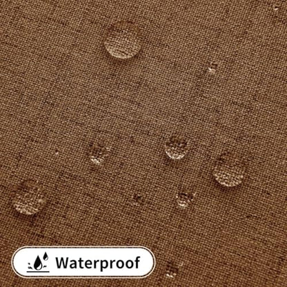 Natural Linen Rectangle Tablecloth, Slubby Textured Fall Lightweight Table Cloth 60 x 102 Inch, Water Resistant Stain Resistant Farmhouse Burlap Table Cover for Kitchen Dining Room, Brown - color: Brown, size: 102" x 60" (Rectangular) (1 Pack)