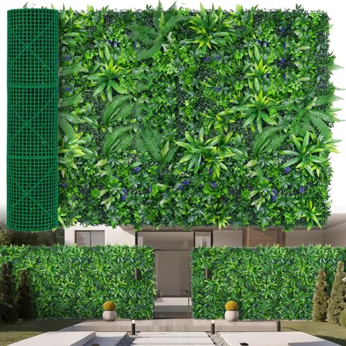 Yangrass Greenery Grass Wall Panels, 60"x120"(50 SQFT) Artificial Tropical Boxwood Roll, UV-Anti Plant Wall Panels Privacy Hedge Fence Screen for Wedding Garden Patio Balcony Decor - color: Money Tree Leaves, size: 60x120 in 1pcs
