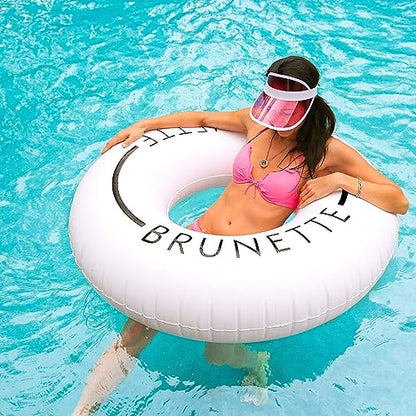 Loteli Swim Ring Float - Minimal Aesthetic Inflatable Swim Ring | Classic Prop for Party, Photo Shoot, Summer Fun & Relaxation | Durable & Easy to Inflate - color: Brunette, size: 1 Pack