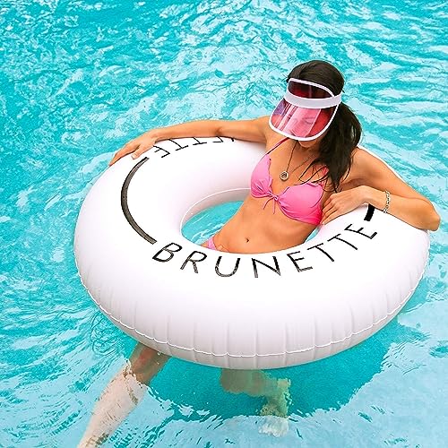 Loteli Swim Ring Float - Minimal Aesthetic Inflatable Swim Ring | Classic Prop for Party, Photo Shoot, Summer Fun & Relaxation | Durable & Easy to Inflate - color: Brunette, size: 1 Pack