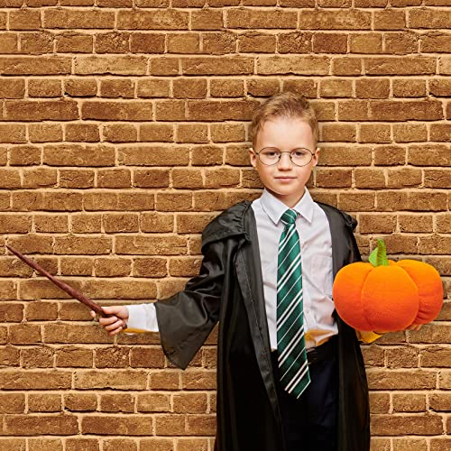 Capoda 6 Pcs 4.5 x 9 Feet Brick Stone Wall Backdrop Brick Wall Tablecloths Magic Wizard Sheet Table Cover Retro Red Backdrop for Wizard Party