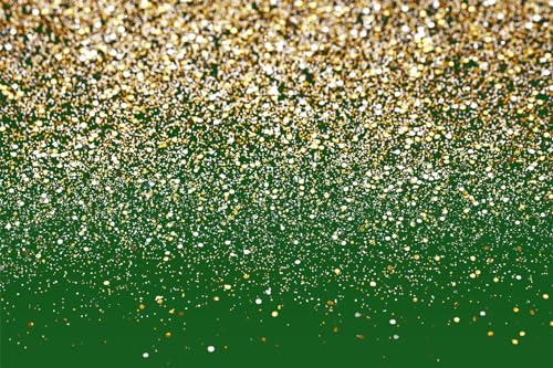 12x10ft Green and Gold Backdrop Birthday Gold Spots Bokeh Wedding Prom Graduation Photography Background X-224 - color: Green, size: 12X10ft