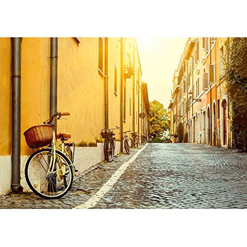 wall26 - Old Street in Rome, Italy - Removable Wall Mural | Self-Adhesive Large Wallpaper - 66x96 inches - color: Artwork - 01, size: 66"x96"