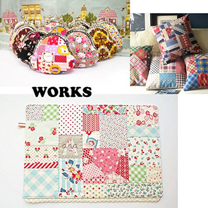 flic-flac 200pcs 4 x 4 inches (10cmx10cm) Cotton Craft Fabric Bundle Squares Patchwork Lint DIY Sewing Scrapbooking Quilting Dot Pattern Artcraft - size: 200pcs 10cm*10cm