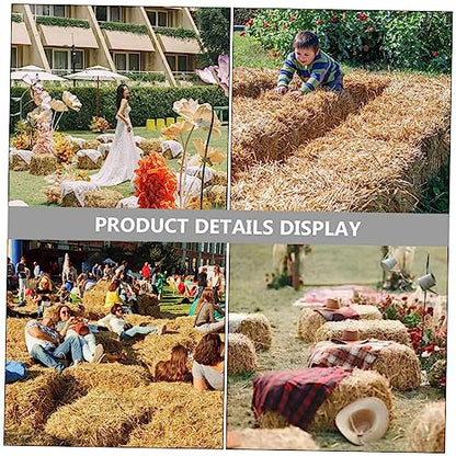 Vaguelly Outdoor Haystack Decoration Straw Bales Prop for Garden and Wedding Decor Rustic Photo Backdrop for Autumn and Spring Scenes for Photography and Event Styling