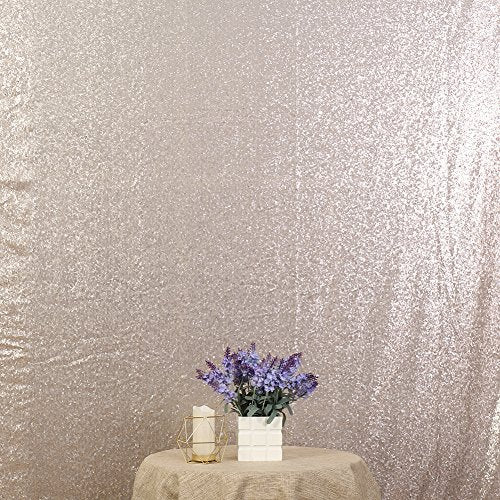 Poise3EHome 6FT x 8FT Sequin Photography Backdrop Curtain for Party Decoration, Champagne - color: Champagne, size: 6x8 ft