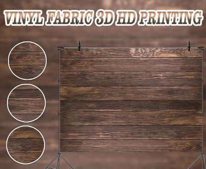 Wood Vinyl Backdrop Rustic Brown Wooden Board Wall Portrait Photography Background 8x6FT,8x6FT(Width 240cm x Height 180cm) - size: 8x6 FT