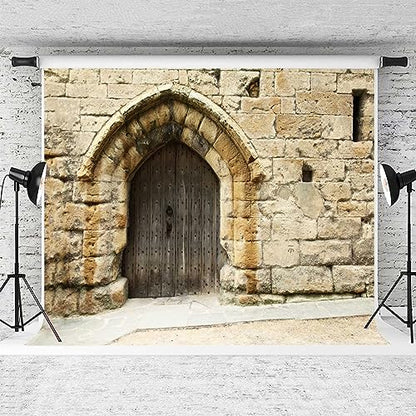 Stone Wall Backdrop Ancient Jerusalem Buildings Backdrops, 8x6ft, Old City Jerusalem Israel Cityscape Photography Background Party Supplies Room Decor Banner Photo Booth Props - size: 8x6